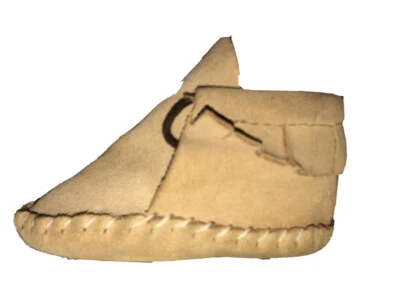 Moccasins Slip On Native American Suede Beige Shoes Baby Boys (Size: 6-12M) - Image 1 of 3