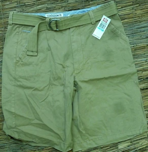 ECKO UNLTD BREAKTHROUGH SHORTS KHAKI COTTON BERMUDA LOOP BELT WAIST 38" LIST $49 - Picture 1 of 3