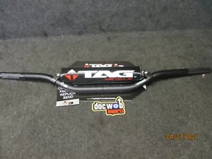 Nuevo manillar de motocross Tag Metals T3 Honda/Yamaha curva baja negro TAG1008 - Imagen 1 de 5