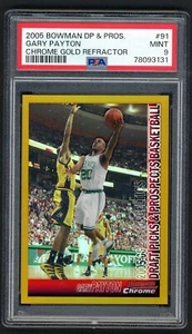 GARY PAYTON 2005-06 BOWMAN DRAFT & PROSPECT CROMADO ""REFRACTOR DORADO"" 42/50 PSA 9 - Imagen 1 de 2