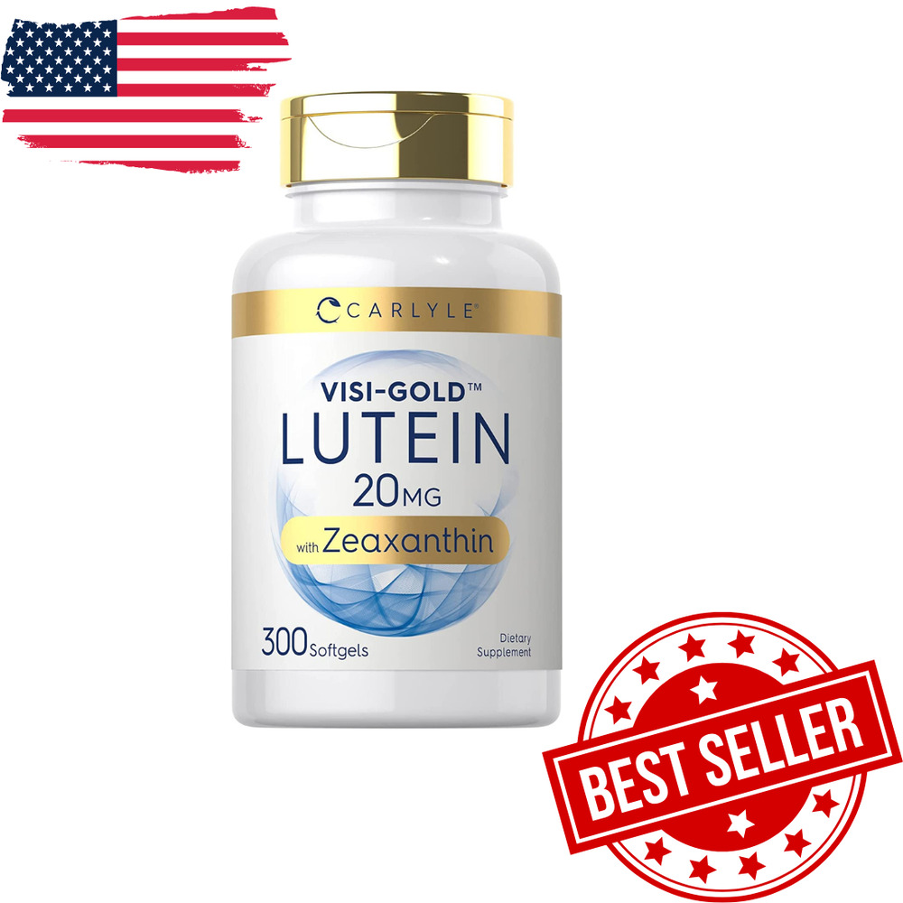 Lutein And Zeaxanthin 20 Mg | 300 Softgels | Eye Health Vitamin, Gluten Free
