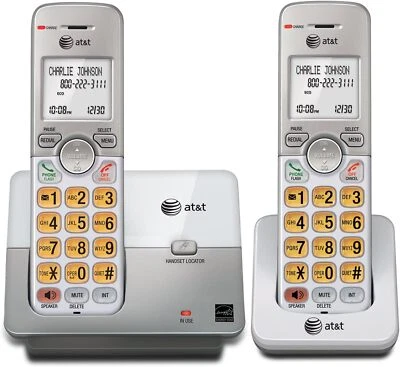 Telefono Inalambrico Dect 6.0 Con Dos Manos 50 Registros Id De Llamada Y Altavoz - Imagem 1 de 4