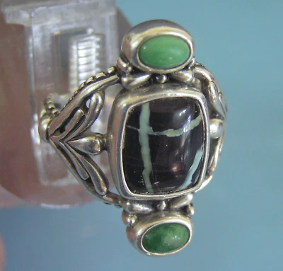 Anillo de ley Carolyn Pollack Utah variscita y variscita palmeada talla 9 Foto 1 de 4