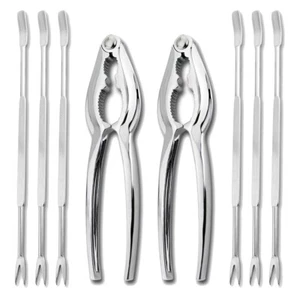 Kit de herramientas para mariscos de 8 piezas, galleta y tenedores de patas de cangrejo de acero inoxidable 8364 - Imagen 1 de 7