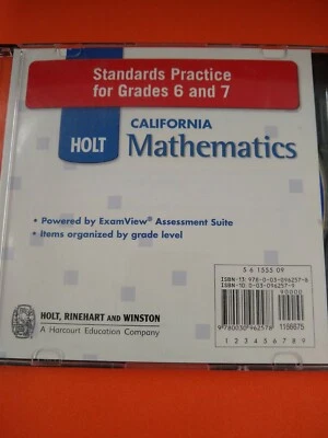 Holt Mathematics California Standard Practice for Grade 6 and 7  CD ROM - Image 1 of 3