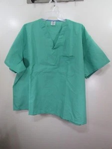 New Medline Angelstat Unisex Reversible V Neck Scrub Top Size 5XL Jade - Picture 1 of 5