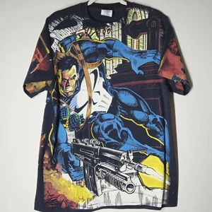 The Punisher T-Shirt Mens L Single Stitch AOP Modern Boot Marvel Comics - Picture 1 of 6