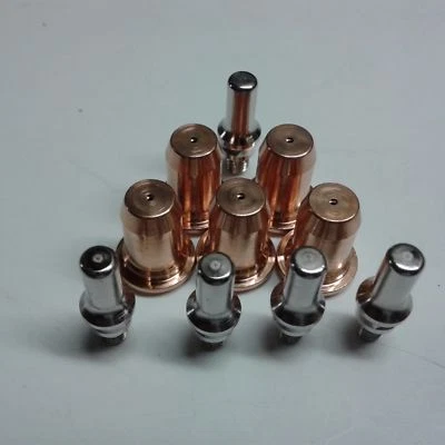 TECMO 10PC FLAT TIP AND ELECTRODE SET FITS PRIMEWELD CUT 60 PLASMA CUTTER IPT60 TORCH