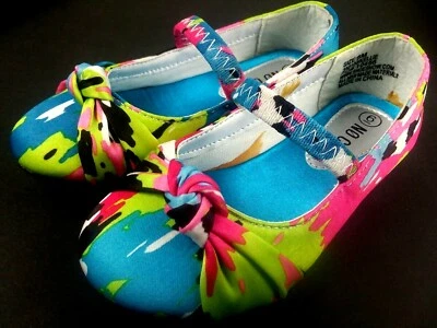 Toddler girl COLOR CAMO mary jane shoes by No Call SZ 6 US  - Image 1 of 4