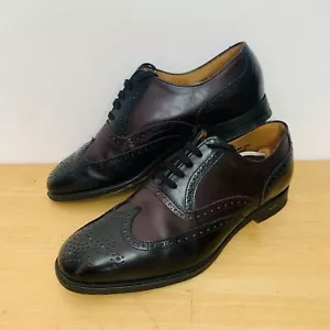 Crispins Of Rye Alfred Sargent Brogues Shoes UK Size 8.5 Brown And Black Leather - Picture 1 of 8