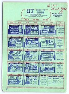 1957 Highway 87 Drive-In Palace Theatre Fredericksburg Texas movie flyer MF18 - Picture 1 of 2