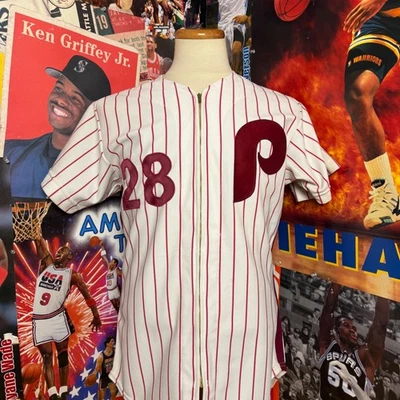 Vintage 1983 Phillies John Denny Wilson Jersey Sz 38 Game Issued 100th Patch - Image 1 of 4