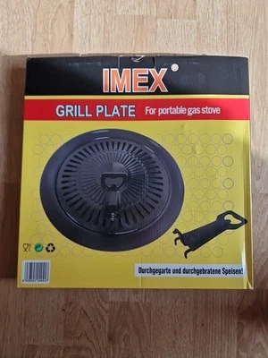 IMEX Grillaufsatz für tragbare Gaskocher Ø32 cm BBQ Grillplatte für Gaskocher - Bild 1 von 4