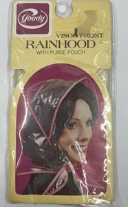 AMARILLO De Colección Goody Visera Frontal Capota para Lluvia con Monedero Bolsa 1973 1982 Borde Capó para Lluvia - Imagen 1 de 5