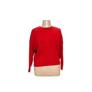 Tommy Hilfiger Red Graphic Sweater - Women's L - Picture 1 of 4