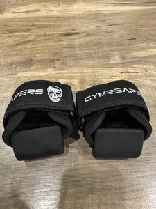 Gymreapers Black Weightlifting Hooks Heavy Duty Power Wrist Straps Hand Grip - Picture 1 of 4