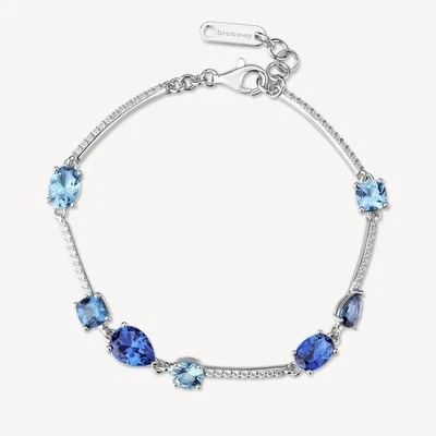 BRACCIALE DA DONNA CON ZIRCONI IN ARGENTO 925 BROSWAY FANCY FFB132 FREEDOM BLUE - Immagine 1 di 4