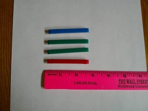 Vintage 2.5" Barrettes Lot of 4 Red Blue Green USED - Picture 1 of 4
