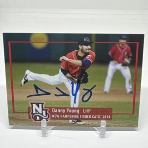 Tribuna de New Hampshire #30 2018 Danny Young New York Mets RC firmada - Imagen 1 de 2