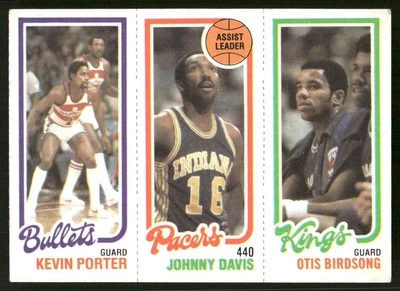 1980-81 Topps #114 / 125 / 250 Kevin Porter / Johnny Davis / Otis Birdsong Card - Image 1 of 2