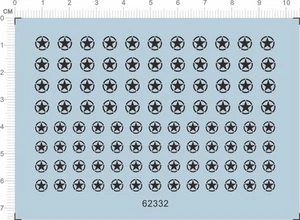 Calcomanía de tobogán acuático vehículo tanque estrella negra militar 4,5 mm 5 mm EE. UU. - Imagen 1 de 1