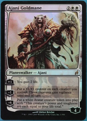 Ajani Goldmane FOIL Lorwyn HEAVILY PLD White Rare MTG CARD (ID# 432993) ABUGames - Image 1 of 2