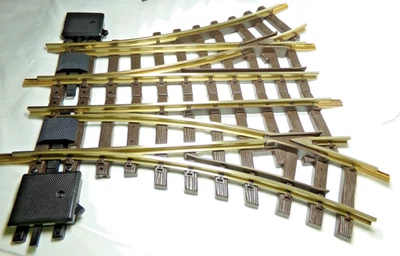 LGB 1200-5/1210-15 Pair of Manual Switches / 1 LEFT, 1 RIGHT / Brass / G Gauge / - Image 1 of 2