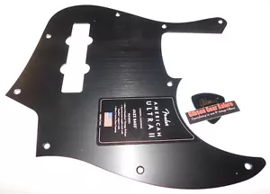 Fender Jazz Bass Pickguard American Ultra II Black Guitar Parts Pick Project J - Picture 1 of 3