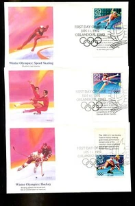US FDC # 2611-2615 29c Winter Olympics, 1992 5 FDC's Fleetwood 1992, 9p5230 - Picture 1 of 2