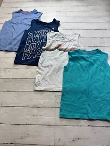 Multiples Brand Boys Sleeveless Crew Neck 4 Piece Tank Top Outfit Set Size S 6-7 - Picture 1 of 12