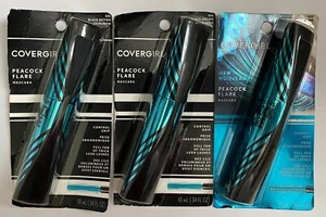 3-Pack NEW CoverGirl Peacock Flare Washable Mascara in 810 Black Brown (Sealed) - Picture 1 of 1