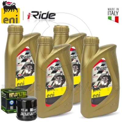 ENI – HIFLO TAGLIANDO 4L OLIO ENI I-RIDE RACING 10W60 FILTRO MV AGUSTA BRUTALE 910 R 2006-11