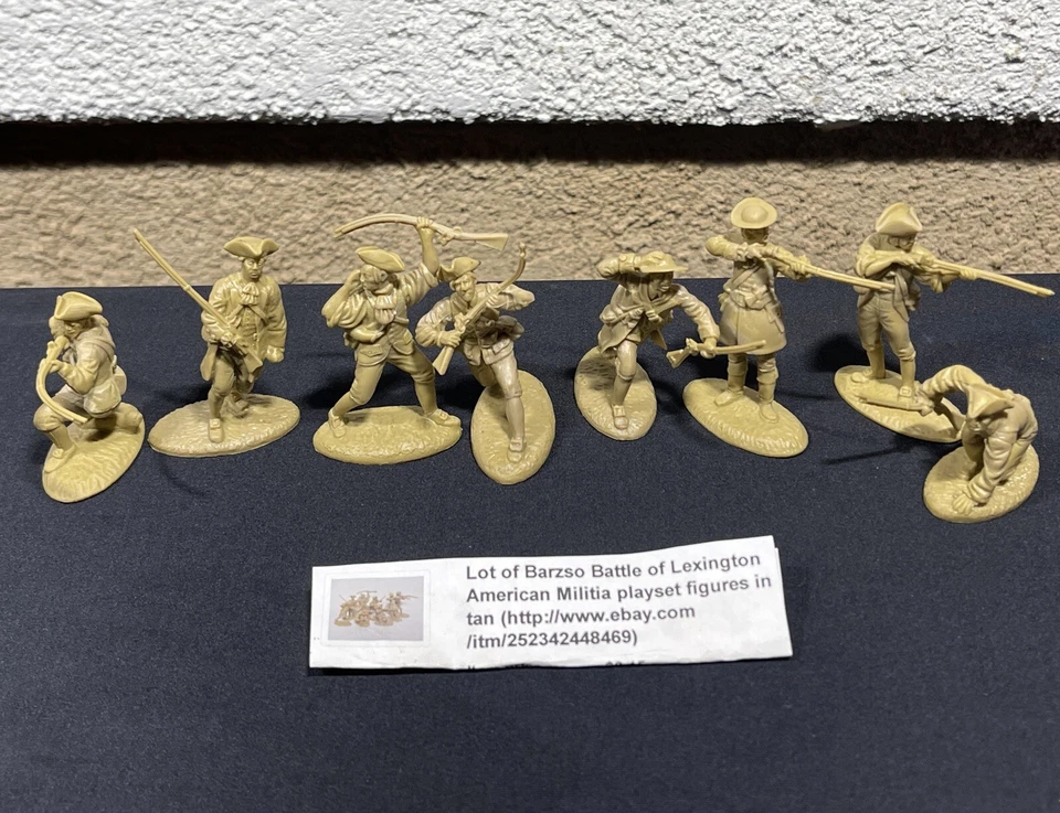BARZSO Of Battle Of Lexington American Militia Playset Figures Lot Of 8 - Image 1 of 4