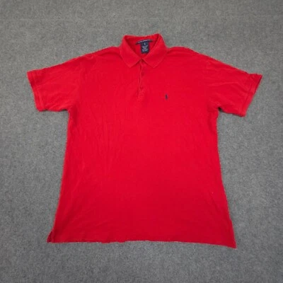 Ralph Lauren Camisa Para Hombres MEDIANA Roja Golf Manga Corta Polo Camiseta Informal Talla M Foto 1 de 4