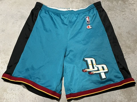 Detroit Pistons Men's Vintage Teal Champion Basketball Shorts Size Medium 32-34 Cover
