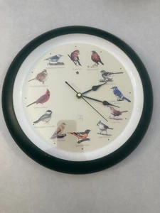 Singing Bird Clock - Bird Sounds - 13" Mark Feldstein Audubon - 25th Anniversary - Picture 1 of 8