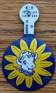 Blech Anstecknadel Borden Elsie die Kuh Werbung Promo Giveaway Vintage Original - Bild 1 von 4