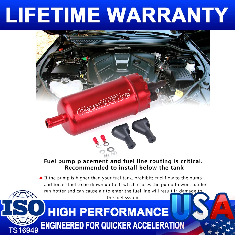 Nueva Bomba de Combustible Externa 300LPH Alto Flujo 12V 145psi Universal Reemplaza 0580464070 Foto 1 de 4