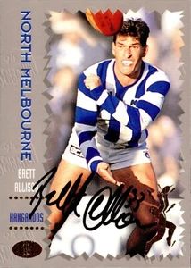 Signed 1994 North Melbourne Kangaroos AFL Dynamic Card - Brett Allison - Picture 1 of 3
