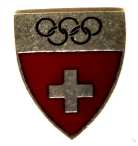 1984 L.A. Olympic Switzerland Flag Hat Pin Pinback Lapel Brooch Vintage HTF - Picture 1 of 2