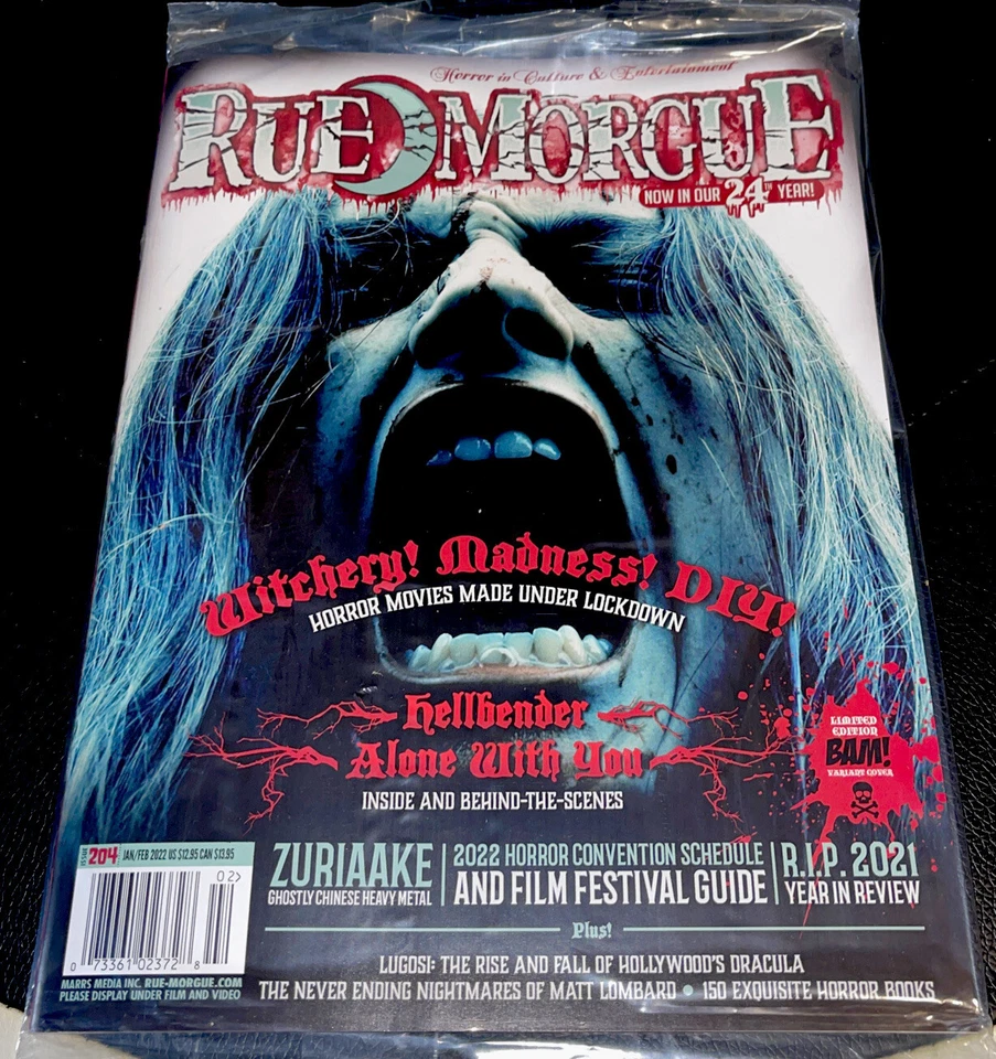W/ 1 Spot Wear Rue Morgue Magazine # 199 March / April 2021 Issue