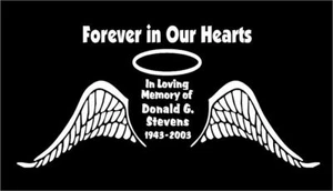 Calcomanía de vinilo Angel Wings en memoria amorosa fecha coche ventana pegatina - Imagen 1 de 2