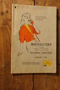 1959 Marshalltown Iowa Bell System Phone Directory Book - Picture 1 of 1