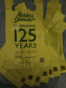 Plastiktragetaschen 2009 Vintage X8 neu "M&S 125 Jahre" selten Sammlerstück - Bild 1 von 2