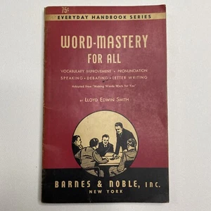 Word-Mastery For All by Lloyd Edwin Smith Vocabulary Improvement Book - Picture 1 of 5