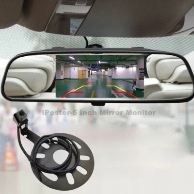 Backup Camera For Jeep Wrangler 2007-2018 + 5'' Car Rear View Mirror Monitor Kit - Image 1 of 4