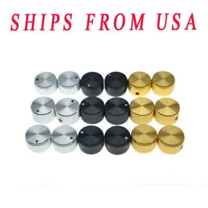 Set of 2 25*15.5mm Aluminium Pot Knobs 1/4" Universal Guitar/Bass Pot Knobs - Picture 1 of 49