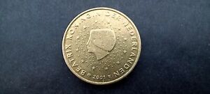 Münze Euro 50 Cent 2001 Nederlande Umlaufmünze