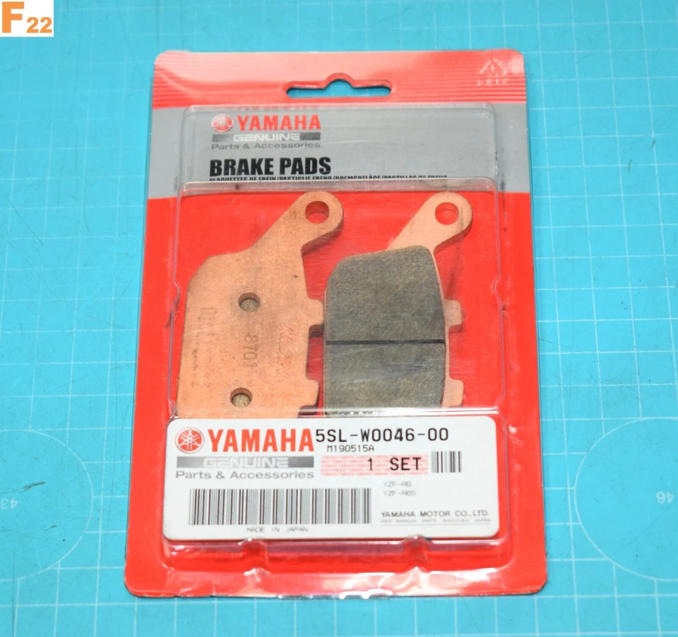 2 plaquettes de frein arrière d'origine Yamaha YZF R6 de 2003/2016 5SL-W0046-00 - Imagen 1 de 1