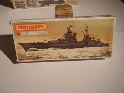 VINTAGE CLASSIC 1986 MATCHBOX 1/700 WW II US Navy USS INDIANAPOLIS Heavy Cruiser - Image 1 of 4